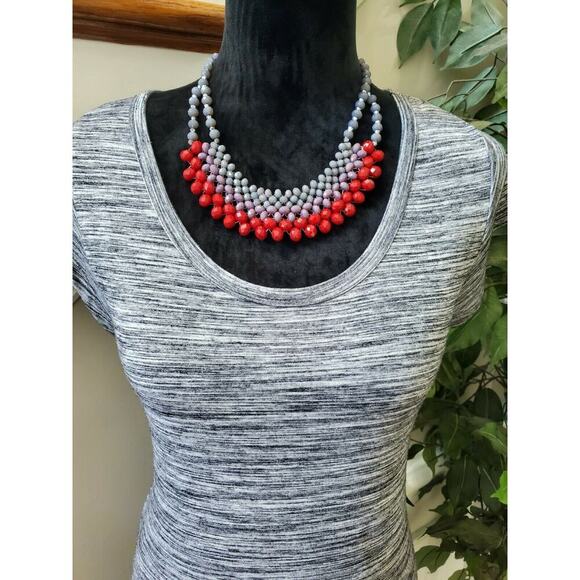 Thyme & Honey Womens Solid Cotton Round Neck Short Sleeve Long Maxi Dress Size S - Picture 2 of 13